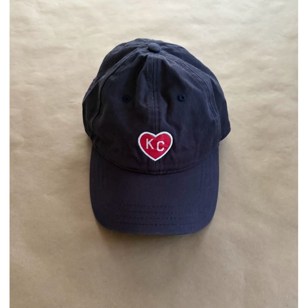 Charlie Hustle Kansas City KC Heart Navy Blue Baseball Cap Love Streetwear